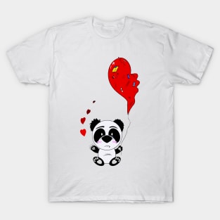 Sad valentines Panda T-Shirt